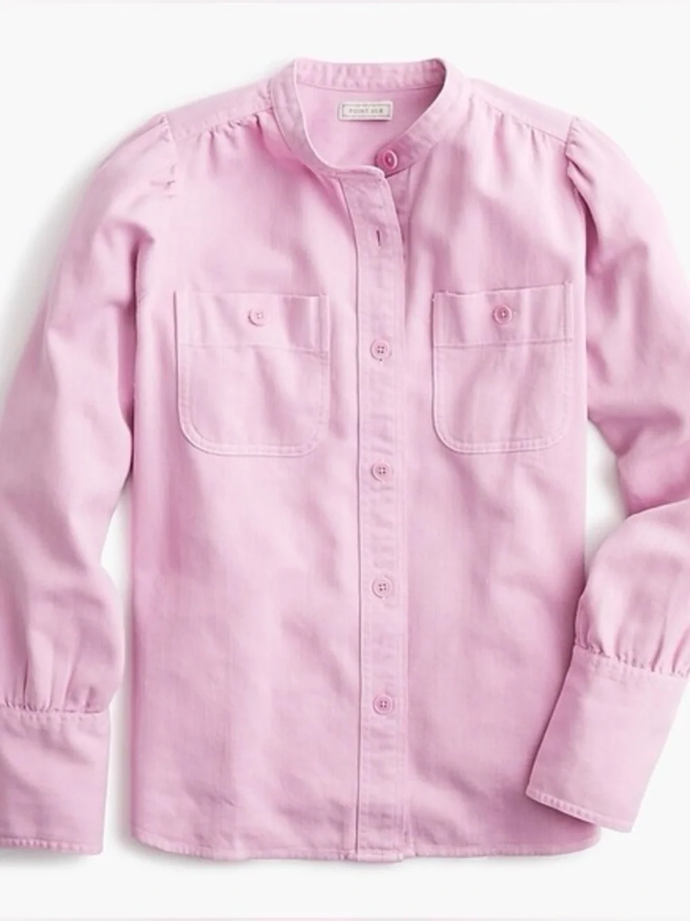 J‎ Crew Point Sur Draped Button Down Classic Long Sleeve Shirt Size XXS NWOT